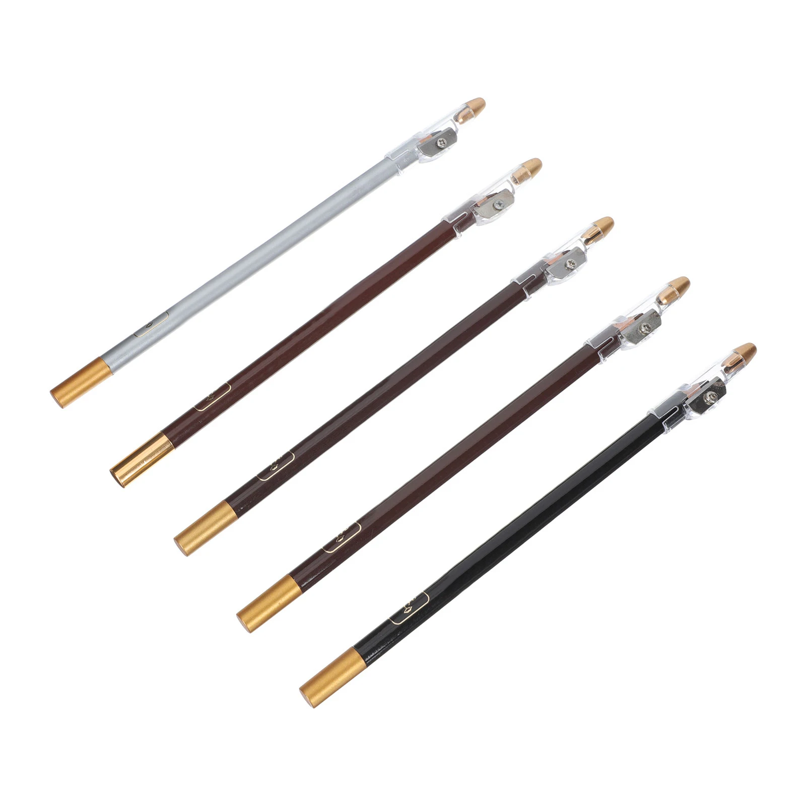 

5Pcs Eyebrow Pens with Sharpeners Multipurpose Cosmetics Excellent Coloring Simple Design Compact Size Birthday Valentines Gift