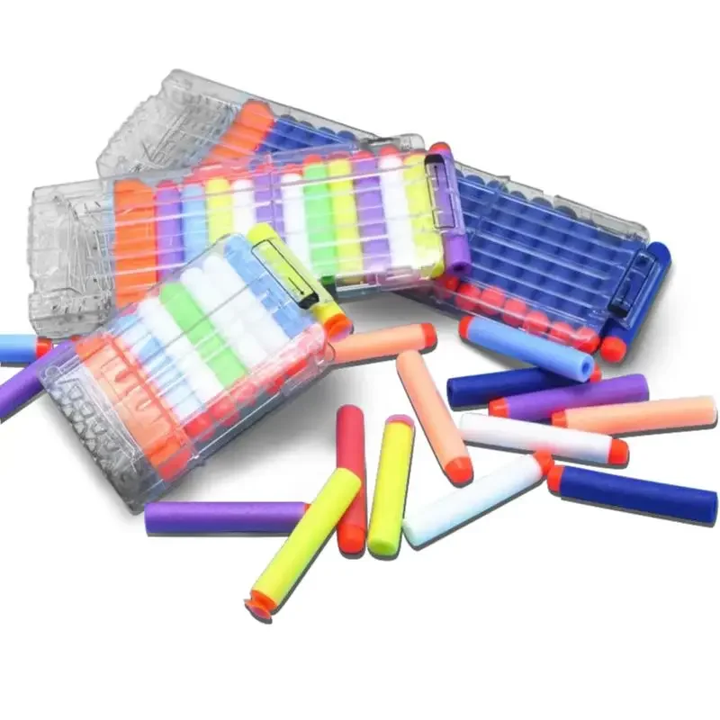 Transparenter weißer Universal-Reload-Clip 6/12/18 Runden für Nerf Magazine Darts Ersatz Soft Bullet Toy Gun Zubehör