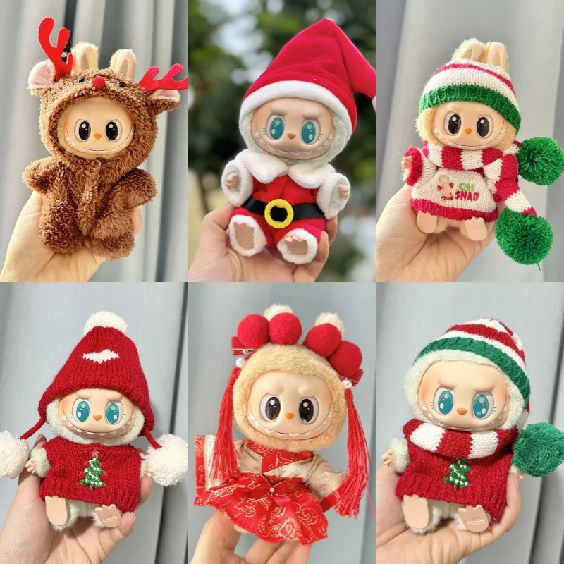 

Clothing for Labubu Christmas Clothing Accessories Cute Reindeer Clothing and A Versatile Daily Outfit with A Red Christmas Hat