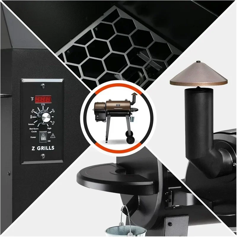 

A Upgrade Wood Pellet Grill & Smoker 8 in 1 BBQ Grill Auto Temperature Control