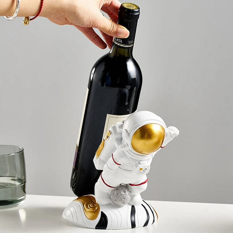 Creative Astronaut Wine Bottle Holder Resin Spaceman Cabinet Desktop Home Decor Craft Gifts