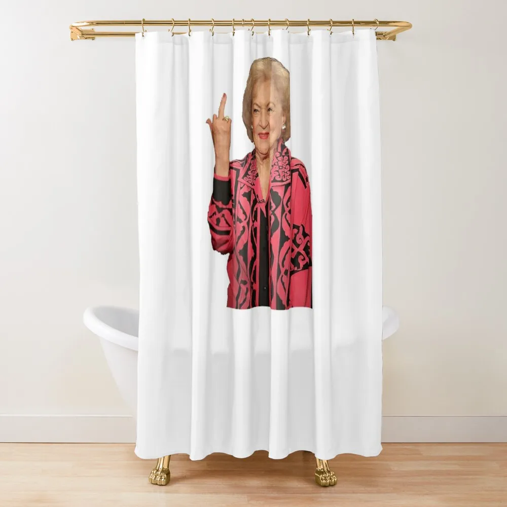 

Betty White middle finger Shower Curtain Bathroom And Shower In The Bathroom Cute Shower Cover Curtain
