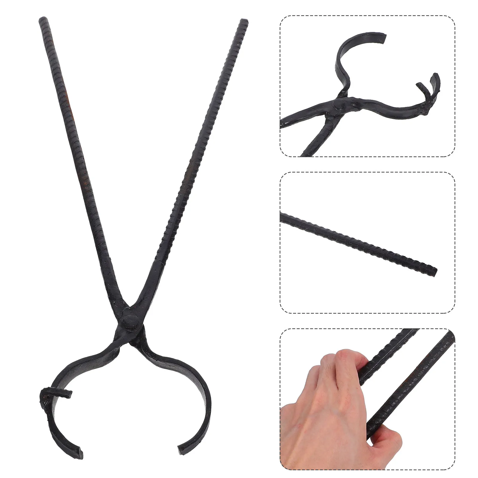 

Professional Jewelry Making Tools Crucible Tongs Heat Resistant Steel Melting Tools Gold Silver Copper Casting Pliers Set