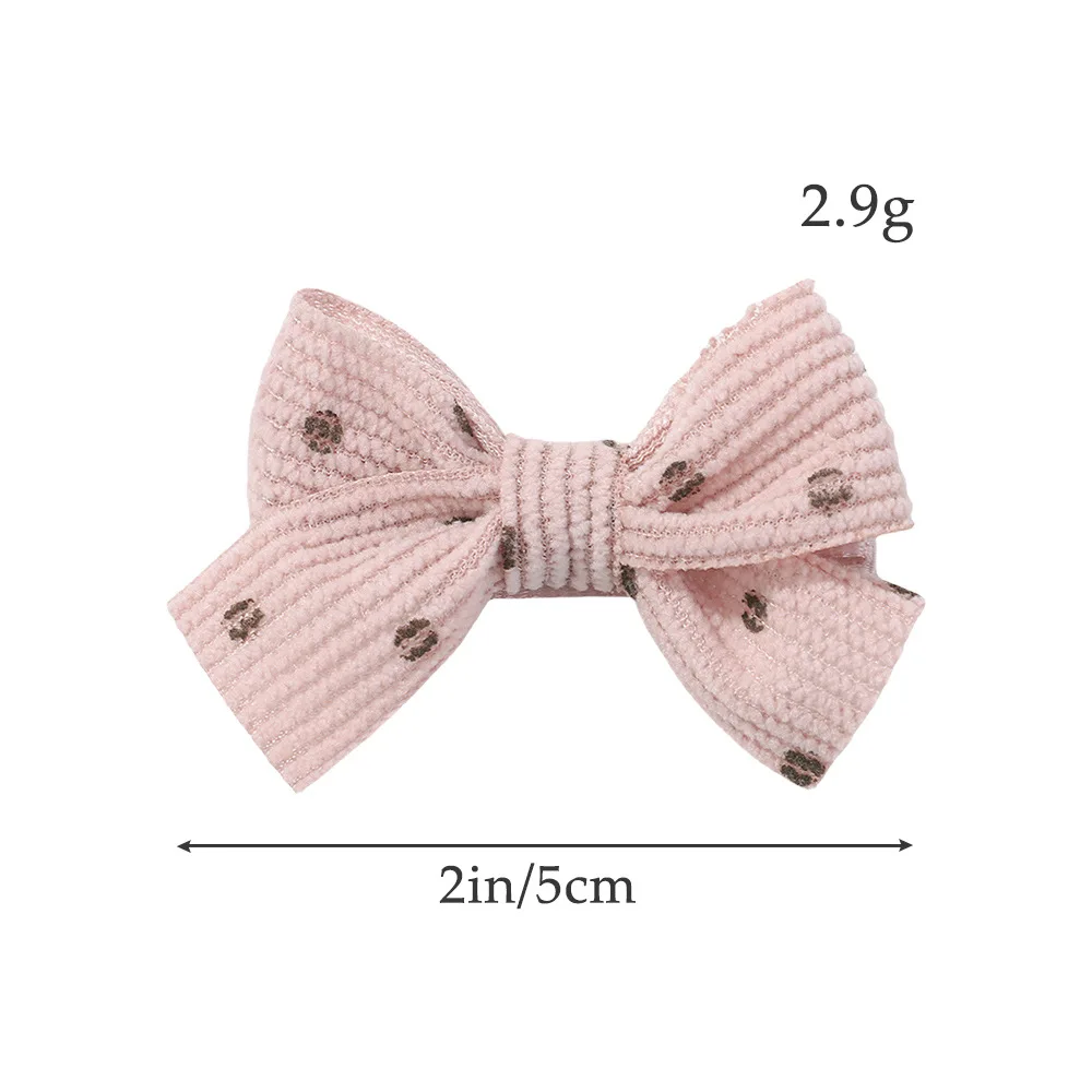 Bulk 60pc/lot Cute Gold Spot Hair Clips Baby Girls Gold Stamped Bow Hairpins Corduroy Bowknot Barrettes for Kids Party Headwear