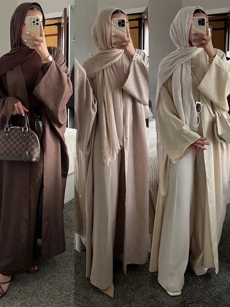 Eid Muslim Abaya for Women Cardigan Robe Jalabiya Arabic Ramadan Dresses Modest Morocco Dubai Abayas Kaftan Islam Vestidos