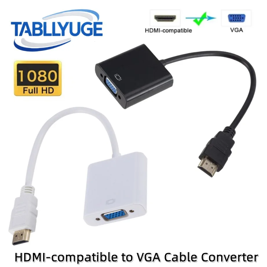 HDMI-compatible to VGA Adapter 1080P Digital to Analog Converter Cable For Xbox PS4 PC Laptop TV Box to Projector Displayer HDTV