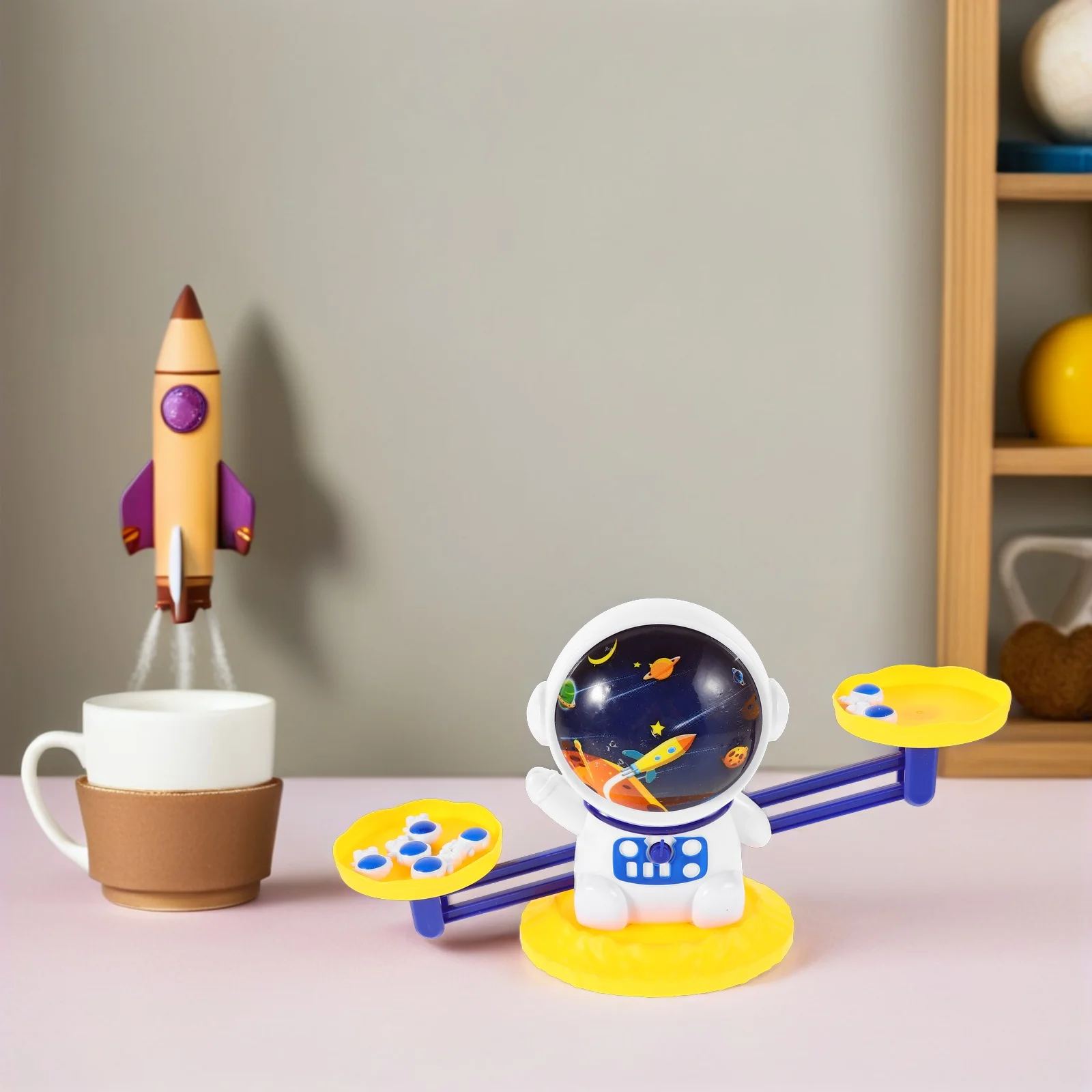 

1Set Astronaut Balance Scale for Kids Preschool Math Educational Game Early Learning Counting Science Development