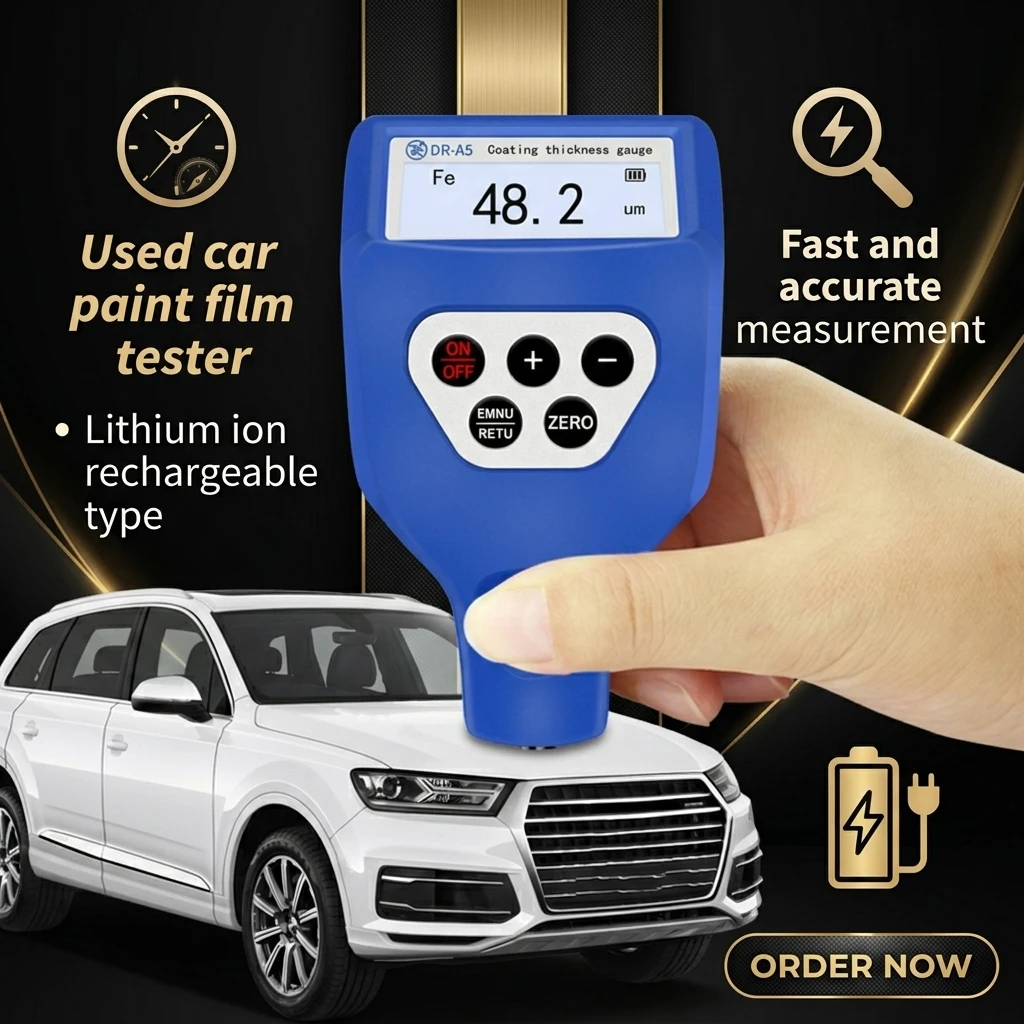 DR-A5 Handheld Dual-Purpose Coating Thickness Gauge with High Accuracy IP55 Protection 0-2000m Range for Electrical Testing