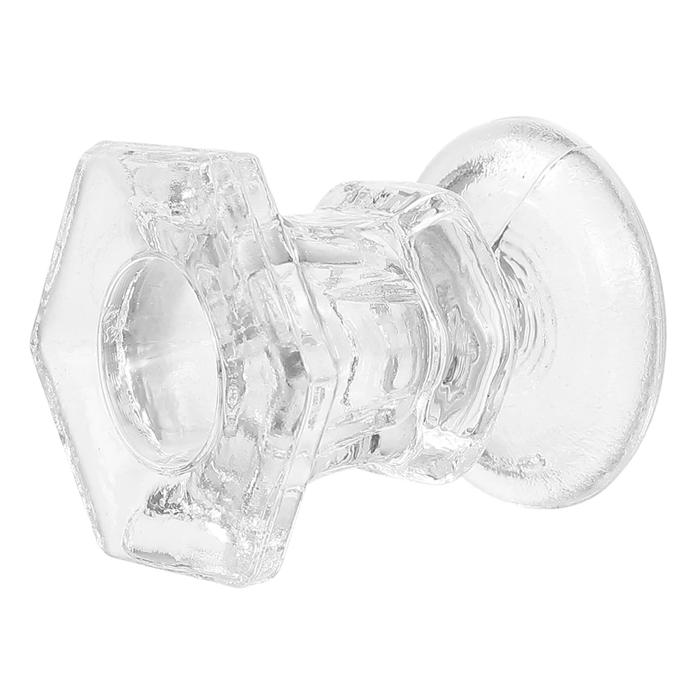 

Glass Candlestick Unique Creative Wedding Decor Simple Elegant Design Compact Lightweight Hexagonal Rod Holder Versatile