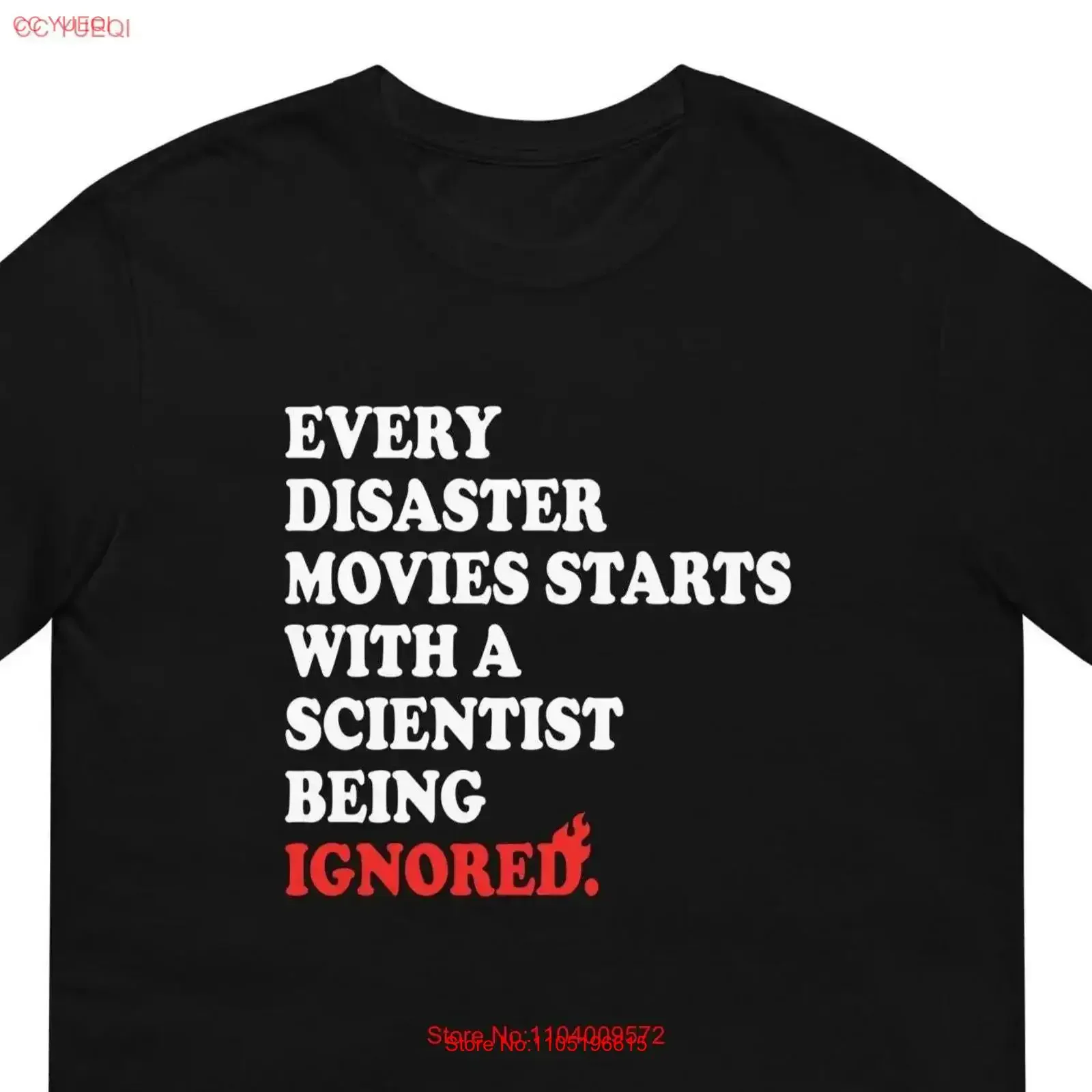 Science Being Ignored Disaster Movies Scientist Warning Signs T Shirt vintage Washed fashion Comfortable Soft graphic homme