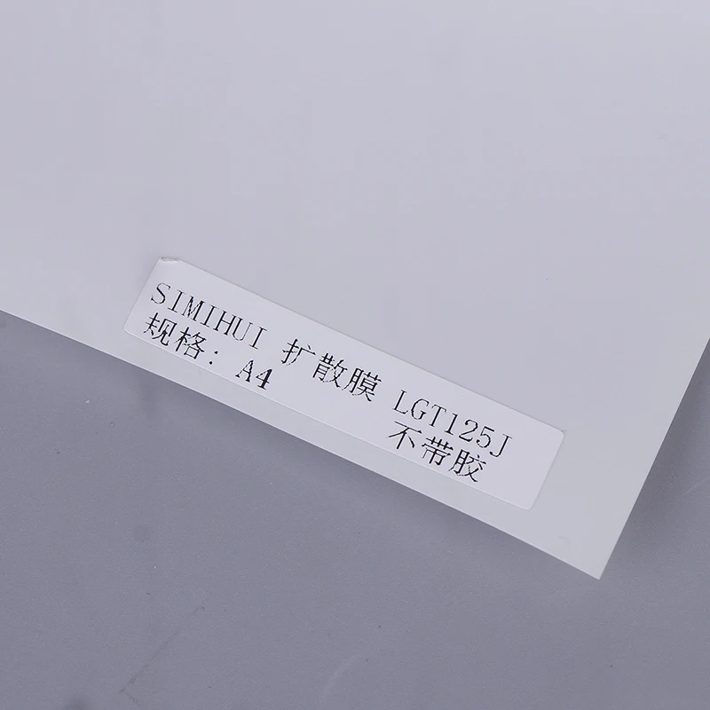 LGT125J 0.125mm LED Light Diffusion Film LCD Backlight PET Film Suitable For Conventional Backlight Lamps Light Boxes