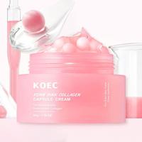 PINK COLLAGEN CAPSULE CREAM 5% Niacinamide Hydrolyzed Collagen Deep Hydrating Jelly Cream Moisturizer Plump,Nourished Skin Care