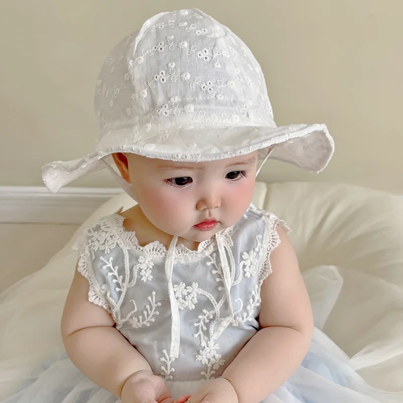 

Летняя Детская солнцезащитная Кепка, Полые Дышащие солнцезащитные кепки для малышей, тонкая хлопковая уличная Кепка для мальчиков и девочек, однотонная женская шляпа