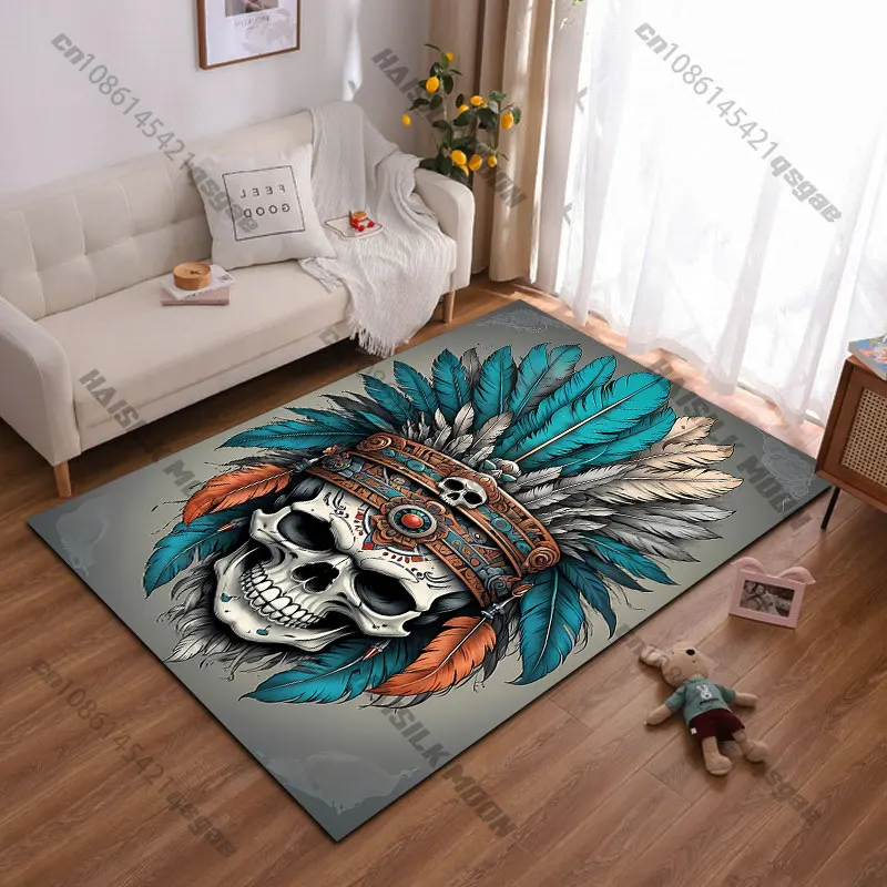 

Colorful decorative feather headdress carpet Yoga living room room decor children's crawling mat doormat area rug