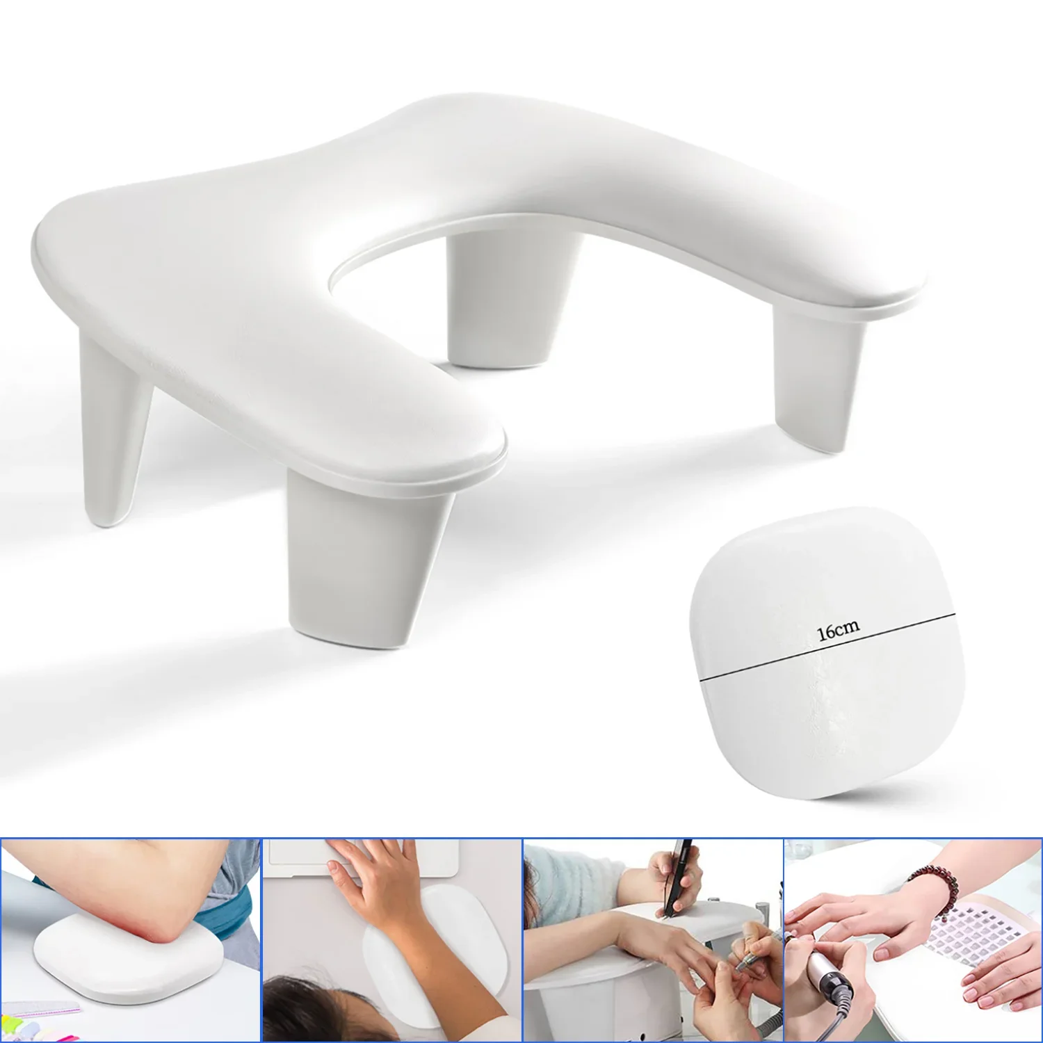 DianaBeauty Nail Art Hand Pillow Portable Removable Stand Tilt Design Manicure Armrest Elbow Rest Pad for Nail Non-Slip