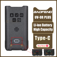 Baofeng UV-9R Pro V1 V2 Walkie Talkie Battery Type-C/USB Charger High Capacity Long Range UV-9R Plus Ham CB Radio T57 ERA AMG