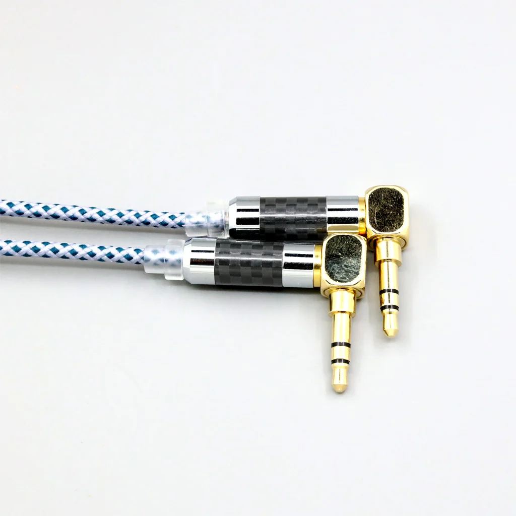 Pure Silver Mix Grafeno OCC Blindagem Fone De Ouvido Cabo, Verum 1 Um Fone De Ouvido, L Forma, 3,5 milímetros Pin, LN008660