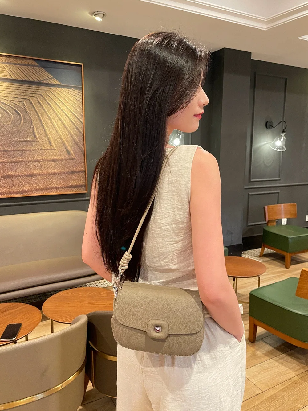 Genuine leather woman bag small square shoulder bag Handbags ladies crossbody bags luxury designer minimalism bag tofu bag