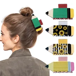 Creative Women's Shark Clip Cartoon Cute Pencil Shaped Ponytail Clip Home Travel Festival Party Lazy Style Hair Accessories 2025