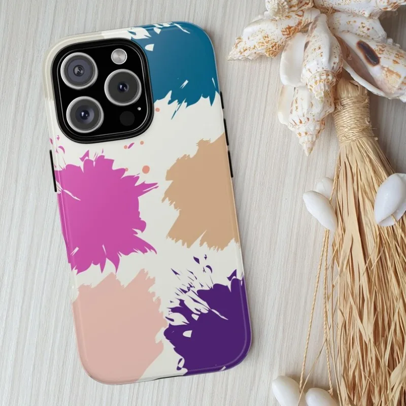 Color Splash   Vibrant Artistic Phone Case For IPHONE 16 15PRO MAX 14 13 12 11 Acrylic TPU Two in one magnetic Phone Cases