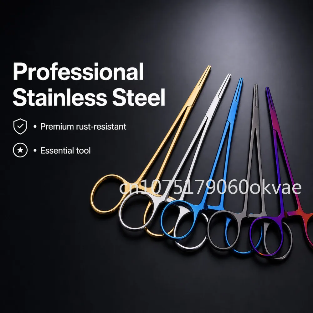 Pet Hemostat Forceps Stainless Steel Dog Cat Ear Hair Removal Tool Grooming Scissors Surgical Locking Clamp for Wound Cleaning
