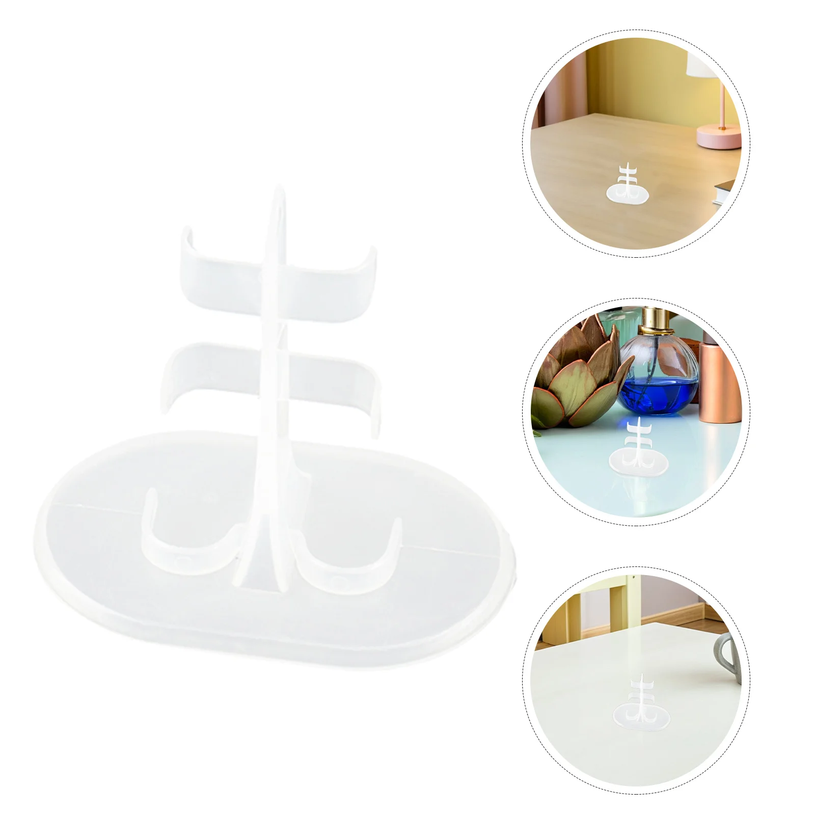 

50Pcs Clear Plastic Stand for Support Clip Peg Base for Display Collectibles Action Figures Desktop