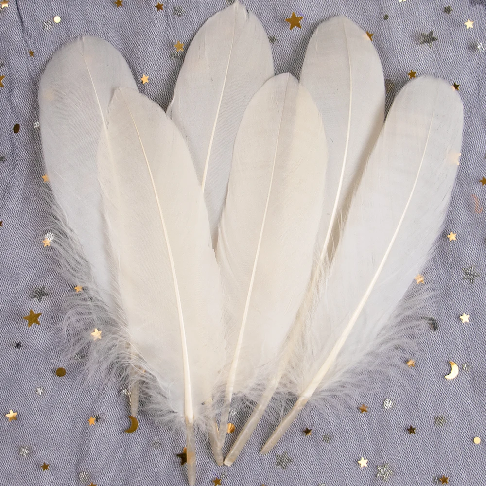 50/100/200Pcs Natural Colorful Goose Feathers 15-20cm 6-8inch Fluffy Plumes for DIY Jewelry Wedding Dress Hat Decoration