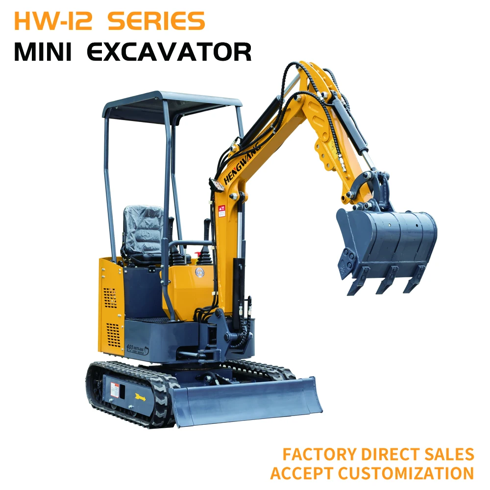 Mini Excavator 1 ton1.5 ton ที่กําหนดเองจัดส่งฟรี Multi - function Kubota เครื่องยนต์ Excavator ขนาดเล็ก Crawler รถขุดการเกษตร