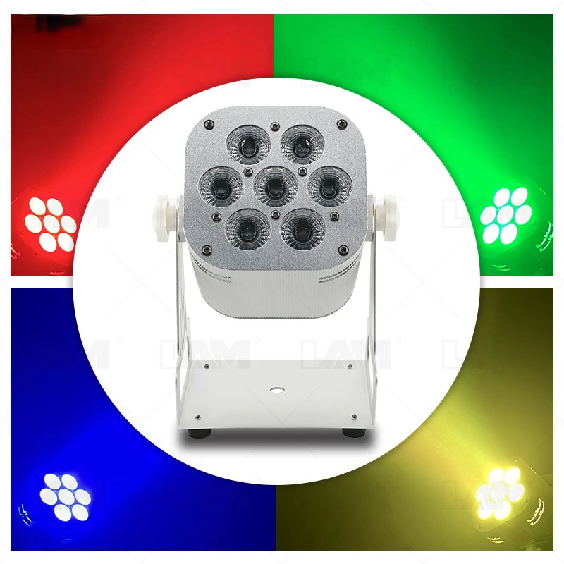 BOTAI-LED Par pode lavar luz, iluminação de palco, mini LED, rgbw, 4in 1, DJ, Disco, casamento, venda quente, 7PCs