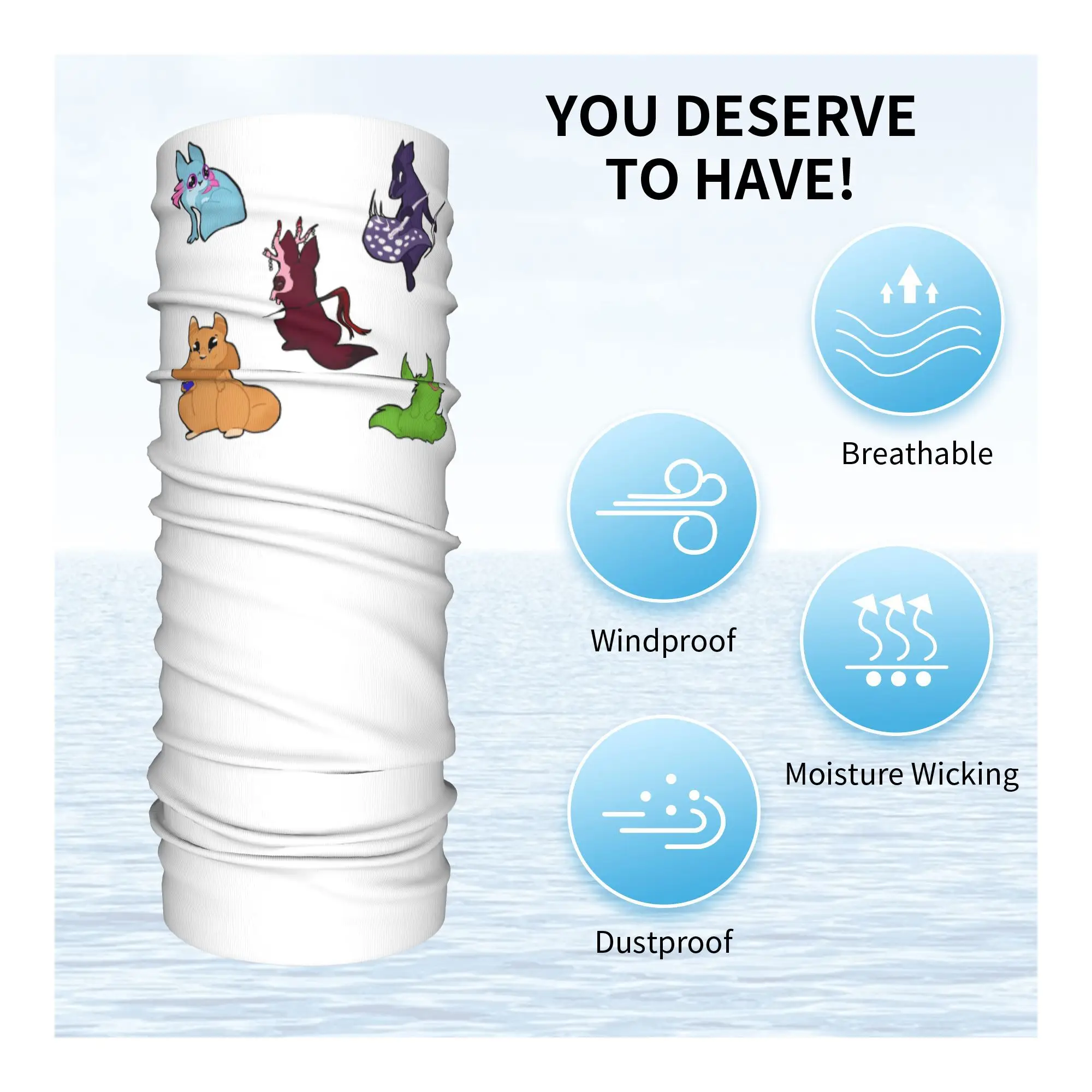 Rain World Downpour Bandana Neck Cover Printed Face Scarf Warm Balaclava Running Unisex Adult All Season