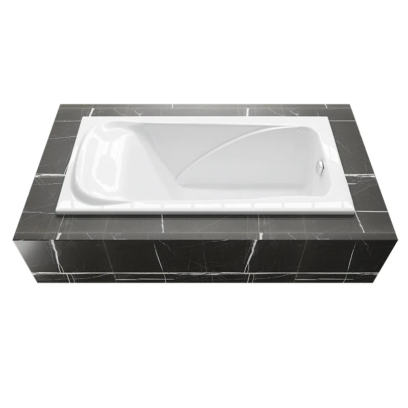 Foshan manufacturer direct supply hotel engineering Internet celebrity homestay adult acrylic built-in bathtub QT-2106A