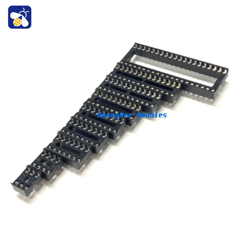 IC socket chip base sub integrated block monolithic straight socket DIP6 8 14 16 18 20 24 28 40P pin 2.54mm