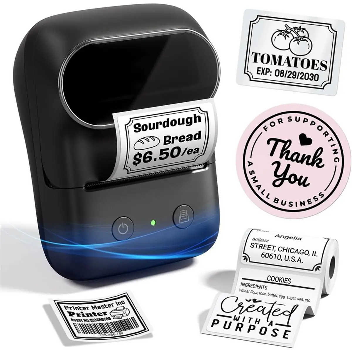 HOT M108 Label Maker Machine, Portable Bluetooth & USB Address Label Printer for Home School 【SPECIAL OFFER】