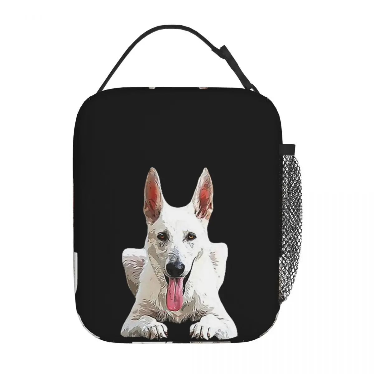 White Swiss Shepherd White German Shepherd Insulated Lunch Bag for Kids School Cooler Thermal Food Box Tote Lunch Boxes