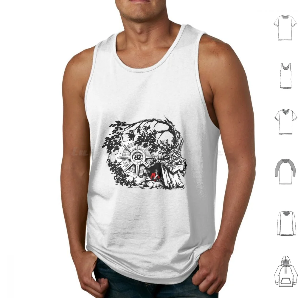 76 Art Tank Tops Print Cotton Brotherhood Steel Nv Fnv New Vegas New Vegas 3 4 Fo3 Fo4 Bethesda Ps4 Pc Gaming Nuka Danse