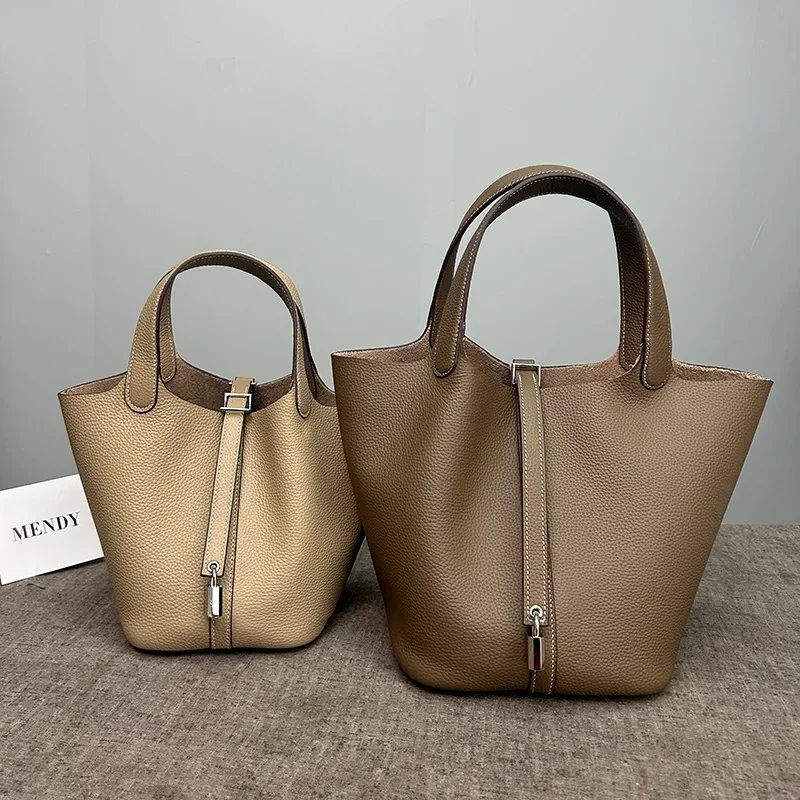MENDY Women Bags Handbags Bucket Bag 18/22 Big Small Fashion Tote Bag Genuine Leather Luxury Quality Designers Lady Hand Bags