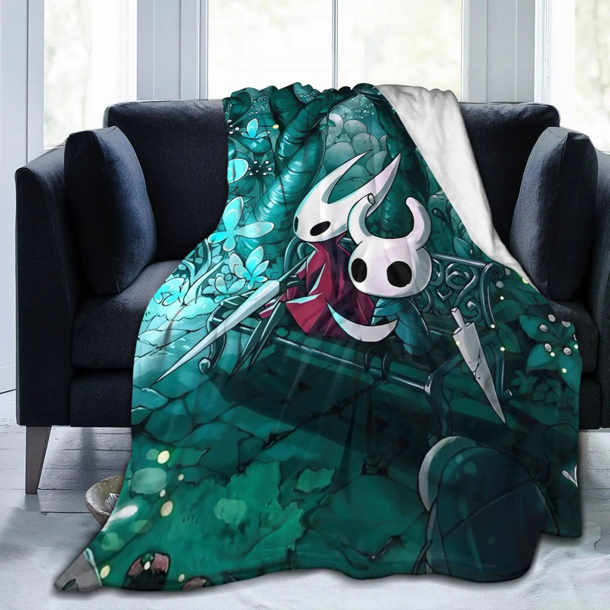 Hollow Knight Silksong Blankets Flannel Autumn/Winter  Breathable Super Warm Throw Blanket for Sofa Bedroom Quilt