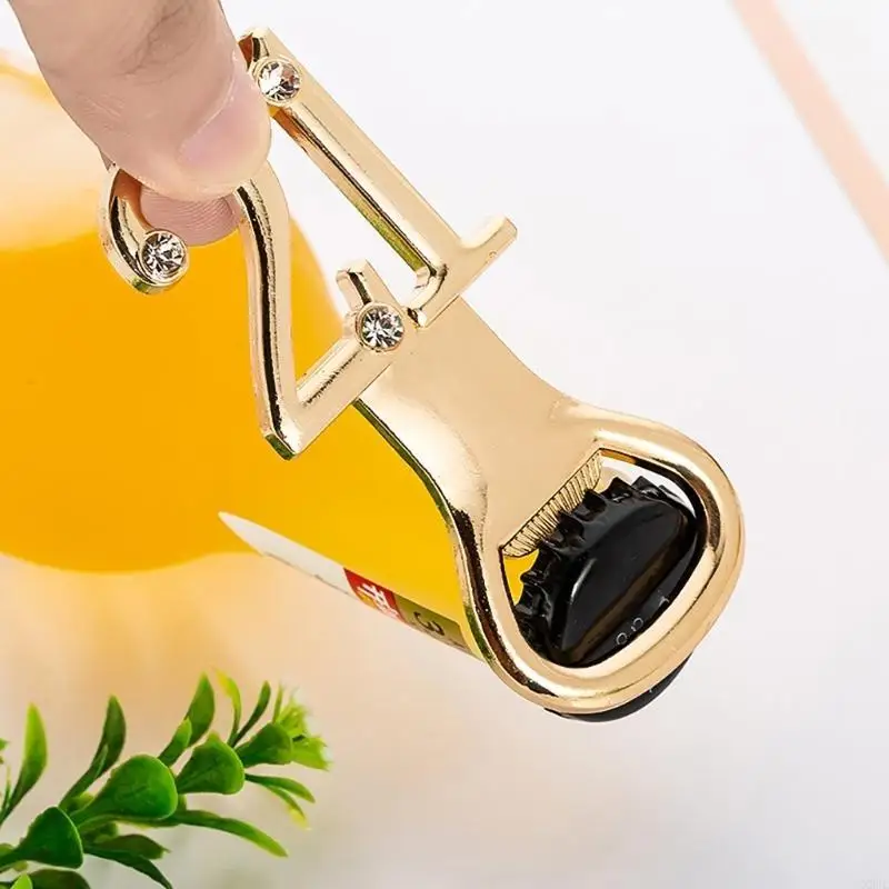 Golden Color Beer Opener Bottle Opening Tool for Birthdays and Anniversaries X3UC