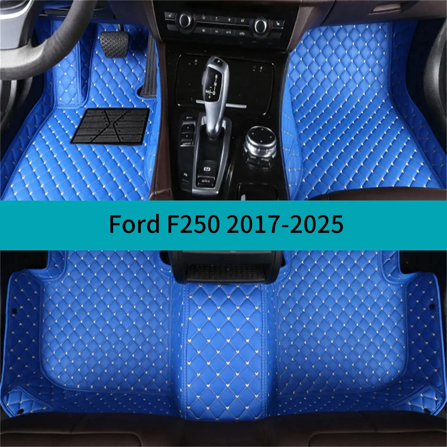 

Full Set Car Floor Mats for Ford F250 2017-2025 Luxury Leather Floor Mats for Cars Mats Carpets Car Accessories