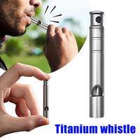 Titanium Alloy Survival Whistle 120dB High Pitch Suitable For Outdoor Emergency Response Camping Hiking And Military Training