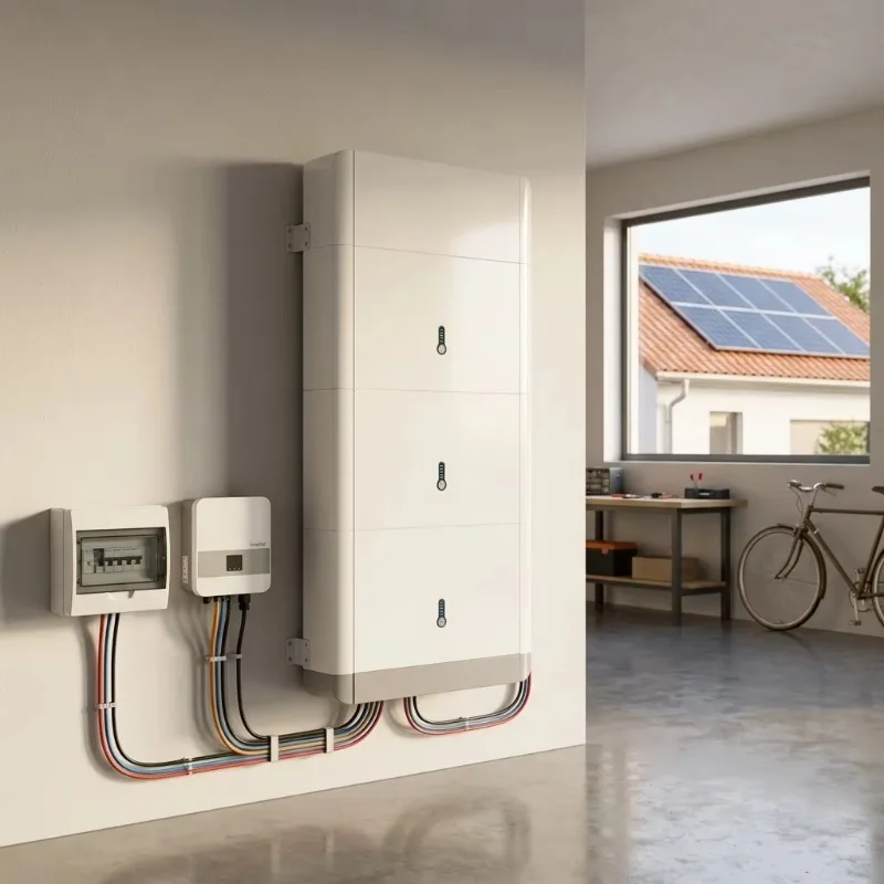 Floor Standing Home Energy Storage System 10.24kWh LiFePO4 Battery with Built-in Inverter