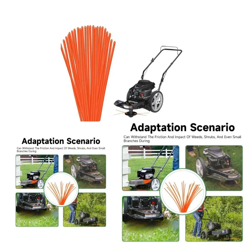 F92F 25Pcs Nylon Pre Cut Trimmer Line 18.5inch Long Cutting Trimmer Line for Walk Behind String Mower Accessories Enduring