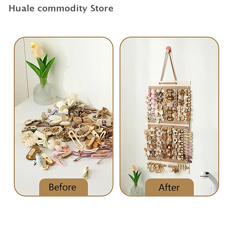 Bow Storage Pendant Wall Mounted Large Capacity Headband Holder Hairpin Storage Hooks Space Saving Girls Room Decoration