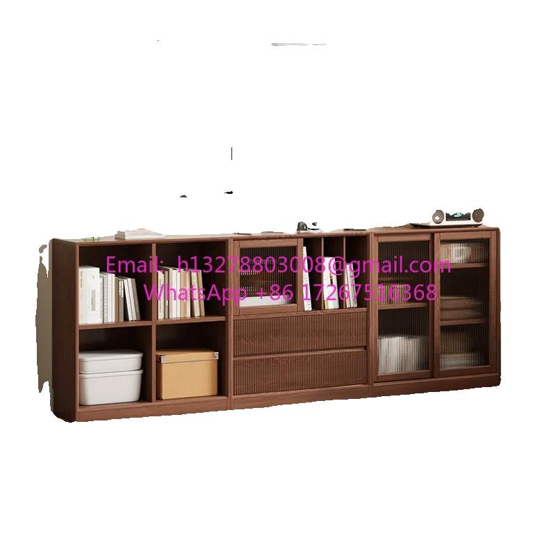 

Locker Free combination cabinet Light luxury display cabinet with glass door