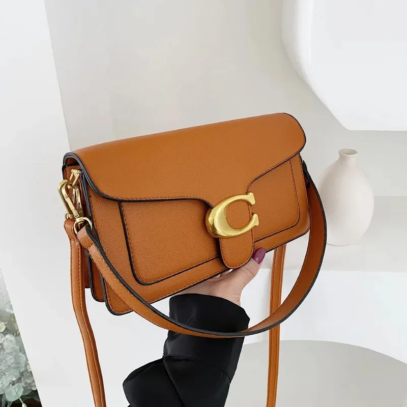 Borsa a tracolla da donna nuova da 25 anni, borsa a tracolla, borsa, tinta unita di fascia alta, borsa quadrata semplice, borsa da pendolarismo multistrato