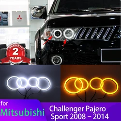 Switchback Cotton Light Ring DRL LED Angel Eyes Kit For Mitsubishi Challenger Pajero Sport 2008-2014 Car Headlight Retrofit