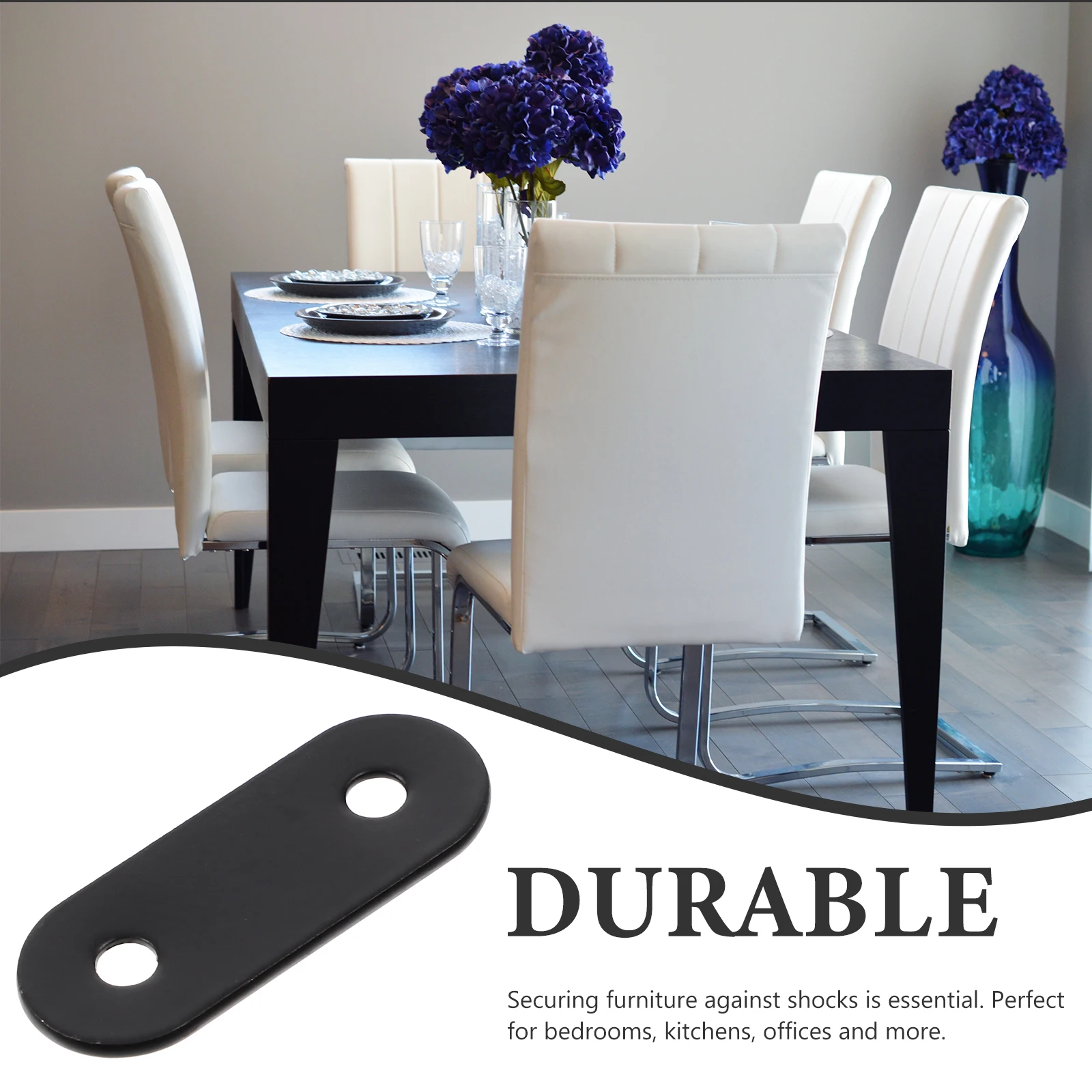 

20pcs Black Corner Brackets Stainless Steel 40x16x2mm Furniture Hardware Metal Plates for Wood Shelves Cabinets