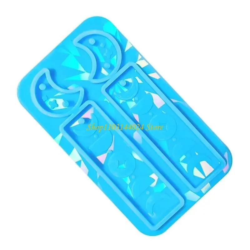 N5KE Little Moon Mold Handmade Earring Pendant Mold for DIY Keychain Jewelry