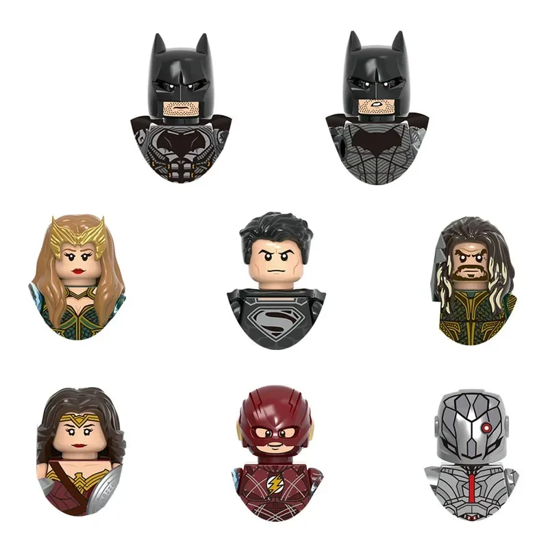 

X0312 Superman Wonder Woman Mera The Flash Aquaman Cyborg Building block boy birthday toy