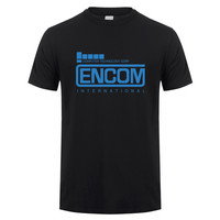 ENCOM International Inspired by Tron Retro Flynns Arcade T Shirt Summer Men Cotton Short Sleeve T-shirts Mans Tshirt Tops LH-089